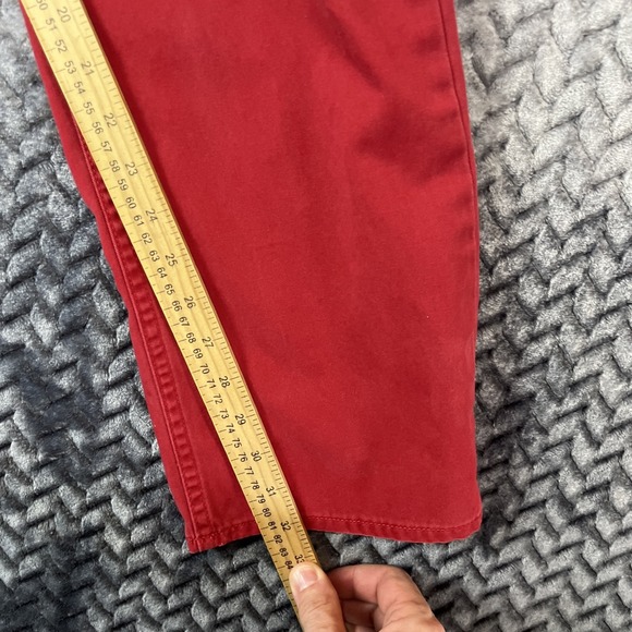Polo Ralph Lauren 650 Denim Jean Pant Men 33x32 Red Straight Prep Chino Cotton - Picture 8 of 16